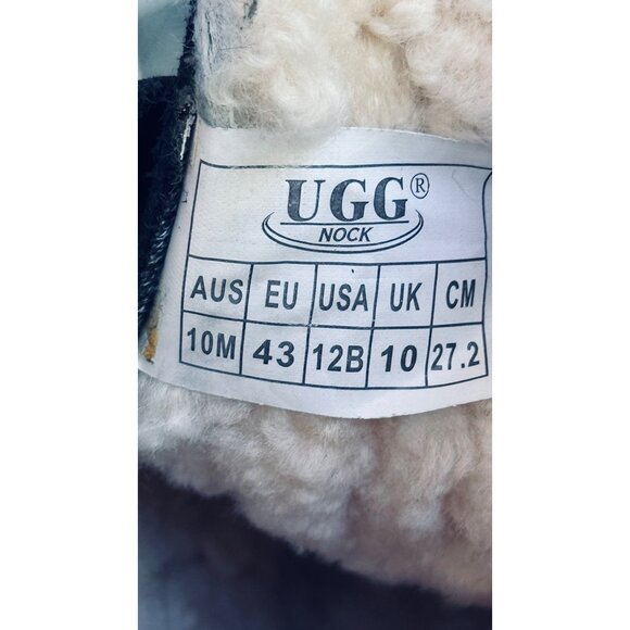 UGG Nock Mens Black Suede Fur-Lined High-Top Sneakers Size 12B - Picture 6 of 12